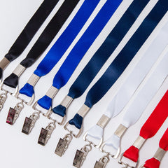 Quick-Ship Event Badge Lanyard - Double Bulldog - 3/4